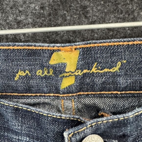 7 For All Mankind Jeans Women's 27 Blue Bootcut Made in USA Denim - Picture 3 of 12
